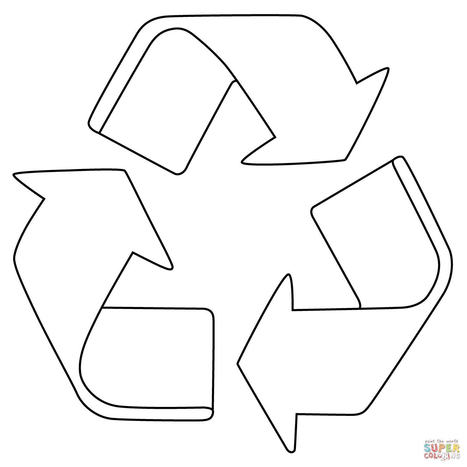 Recycling symbol emoji coloring page free printable coloring pages