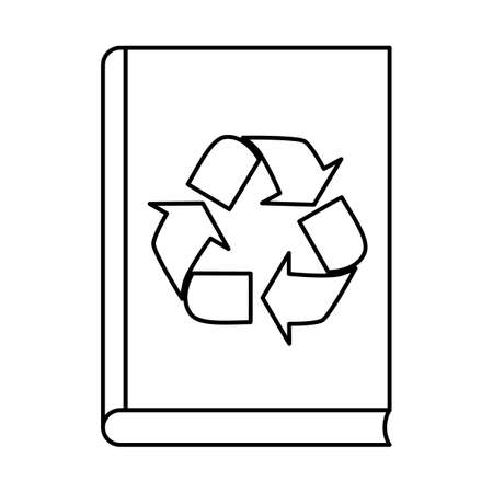 Book with recycle symbol icon free vector and graphic