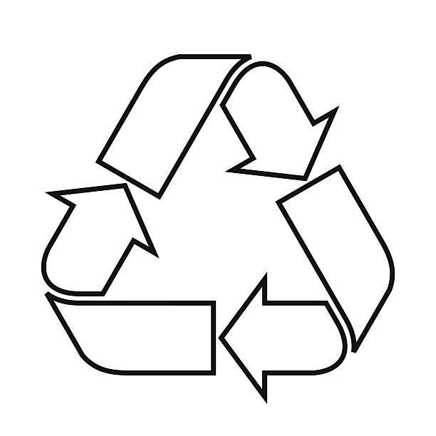 Universal recycling symbol stock illustration