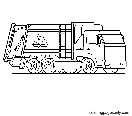 Garbage truck coloring pages printable for free download