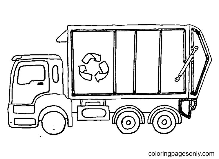 Garbage truck coloring pages