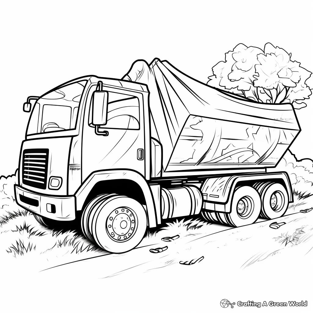 Recycling truck coloring pages