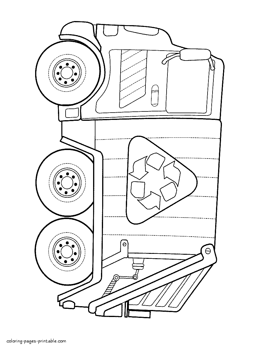 Recycling coloring pages