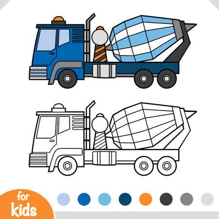 Garbage truck coloring stock vector illustration and royalty free garbage truck coloring clipart