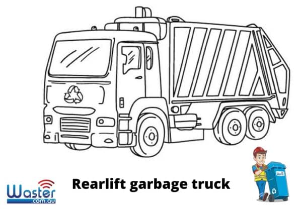 Garbage truck colouring activities