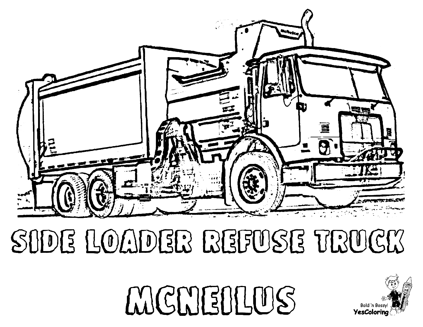 Garbage truck coloring pages printable for free download