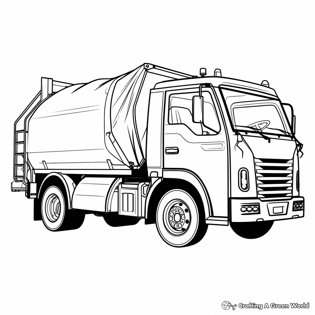 Recycling truck coloring pages