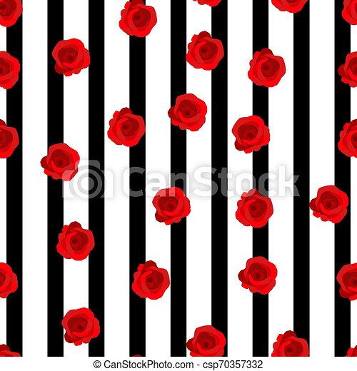 Red And Black Stripe Fabric, Wallpaper and Home Decor