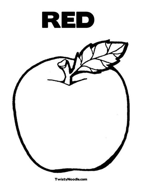 Red coloring page apple coloring pages fruit coloring pages printable coloring pages