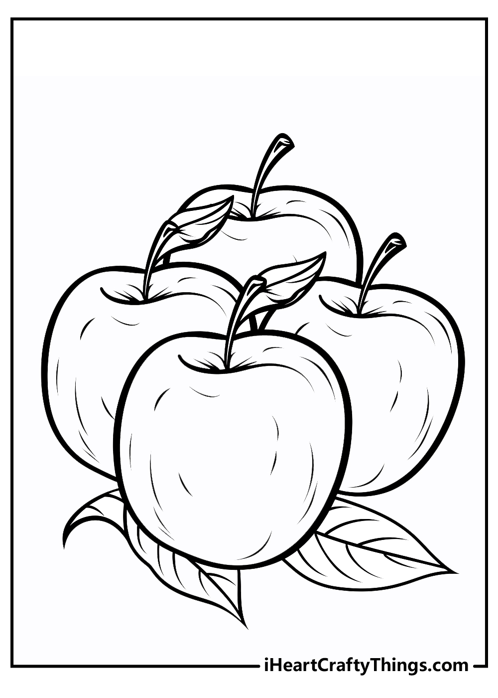 Apple coloring pages free printables