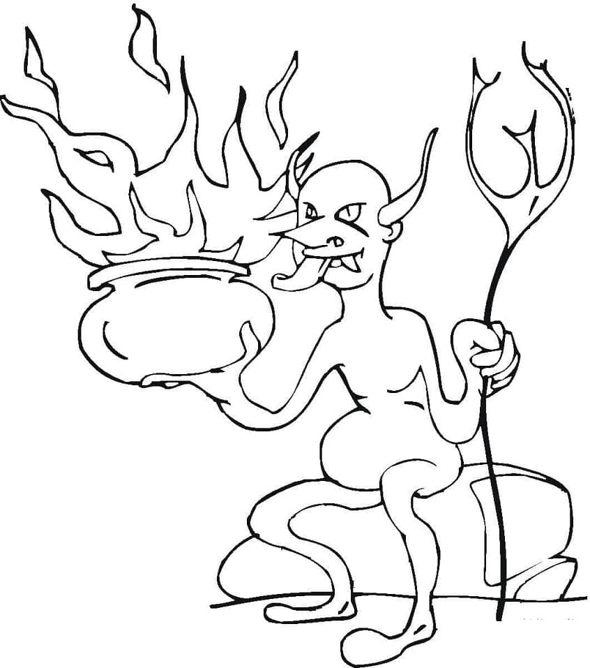 Devil coloring pages