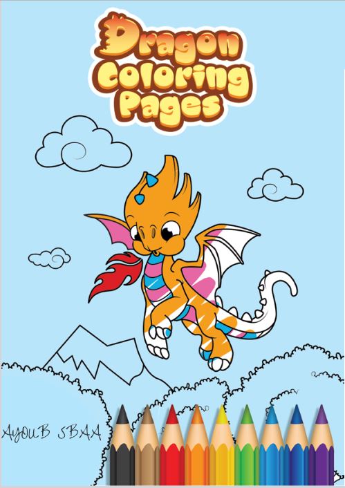 Dragon colouring book â cute colouring for young children made by teachers