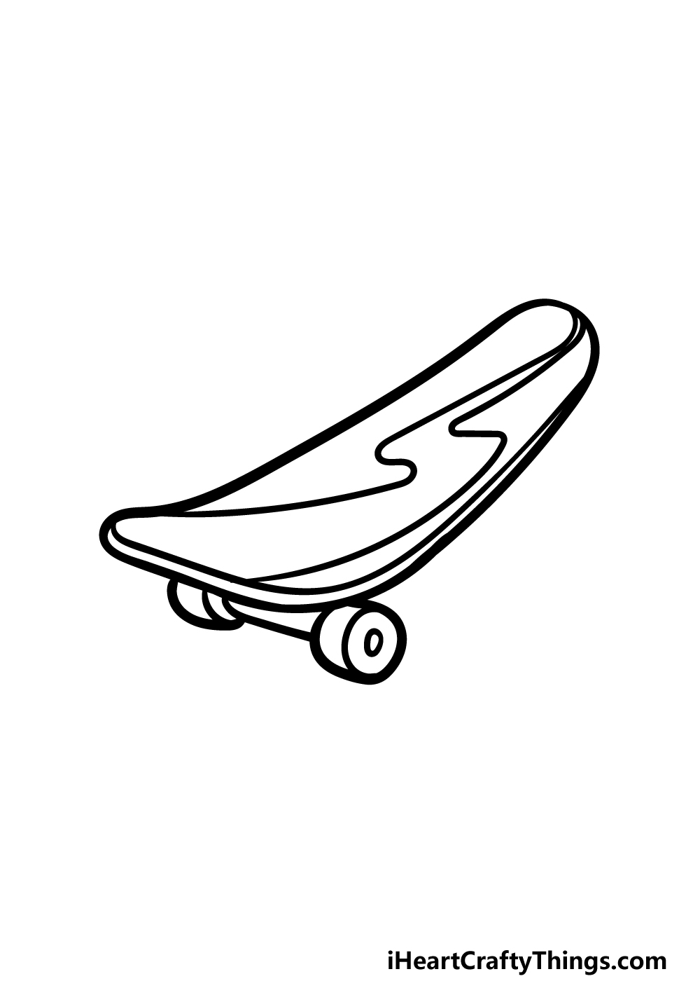 Cartoon skateboard drawing