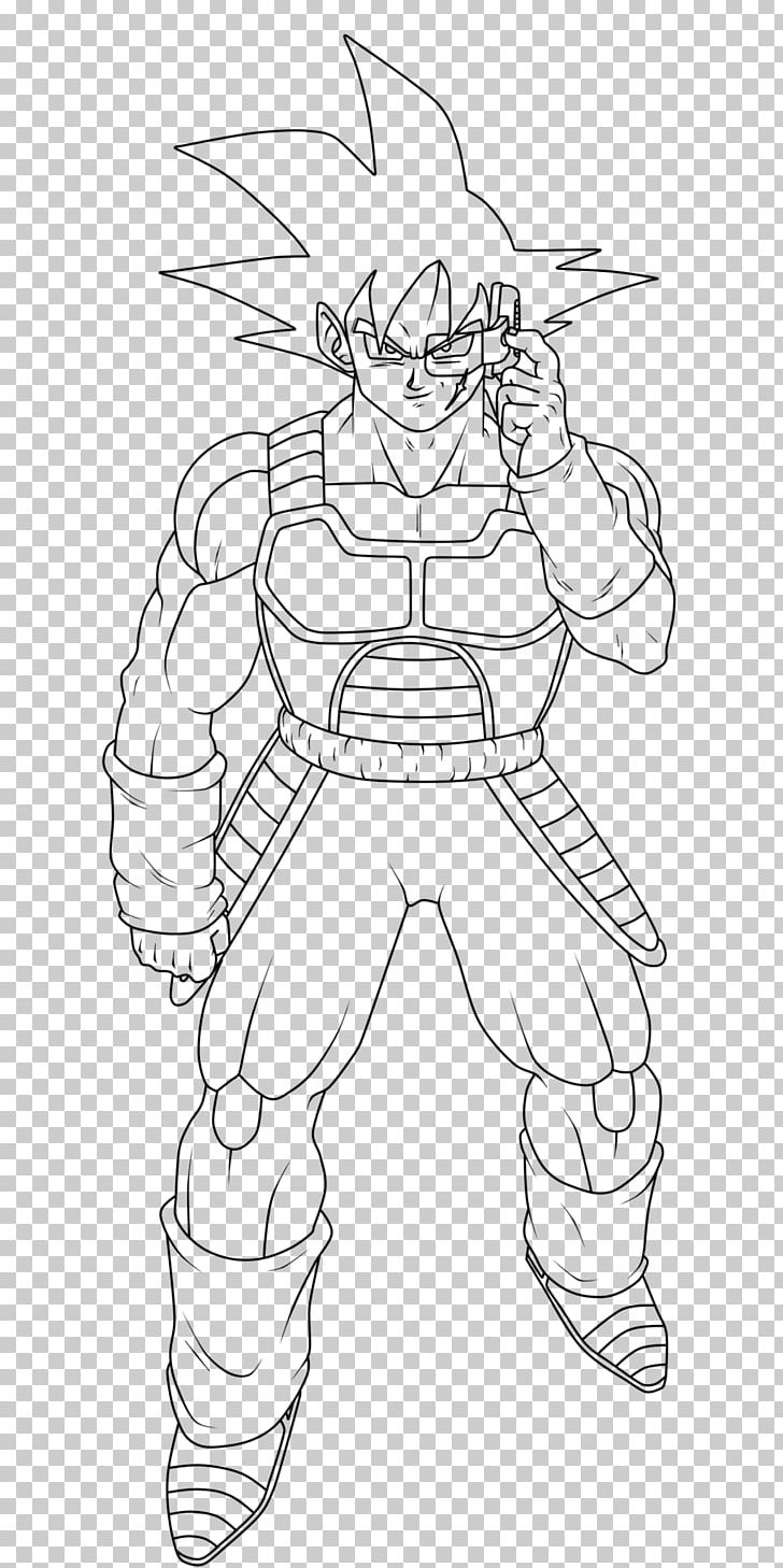 Bardock goku coloring book drawing dragon ball png clipart angle arm artwork bardock black and white