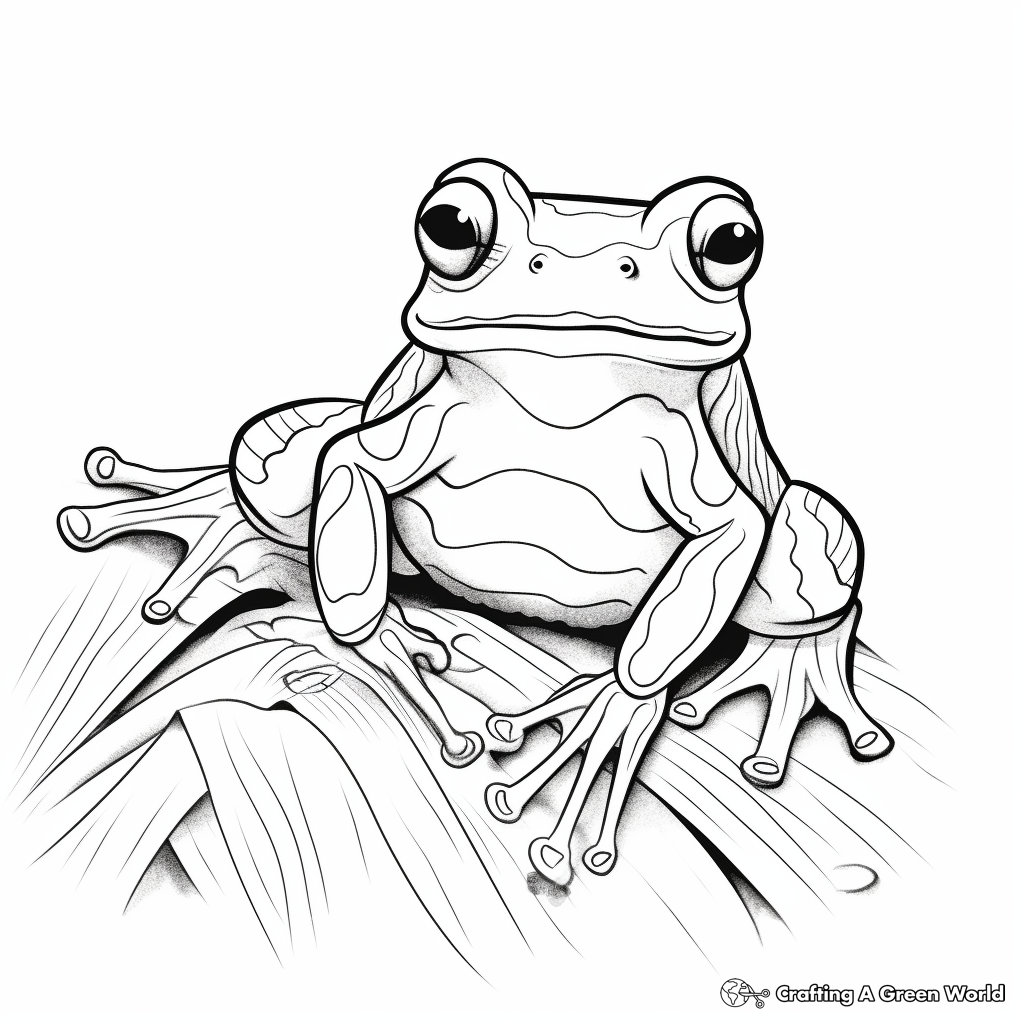 Red eyed tree frog coloring pages