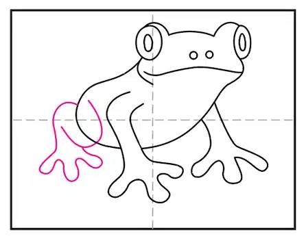 Easy how to draw a tree frog and tree frog coloring page