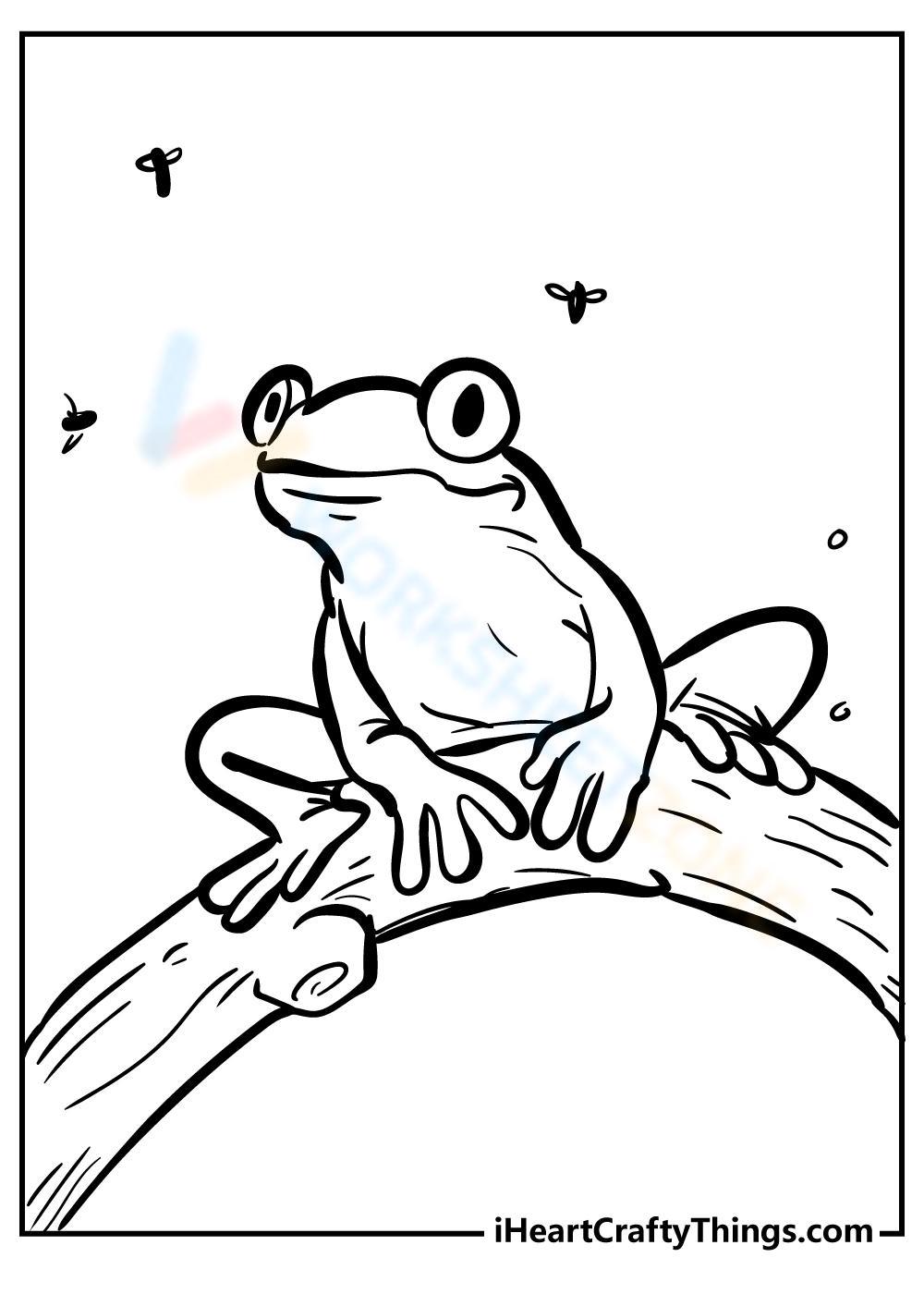 A frog on the tree worksheet
