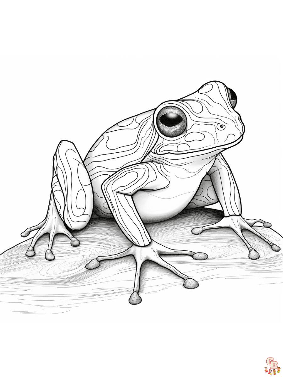 Free printable frog coloring pages by