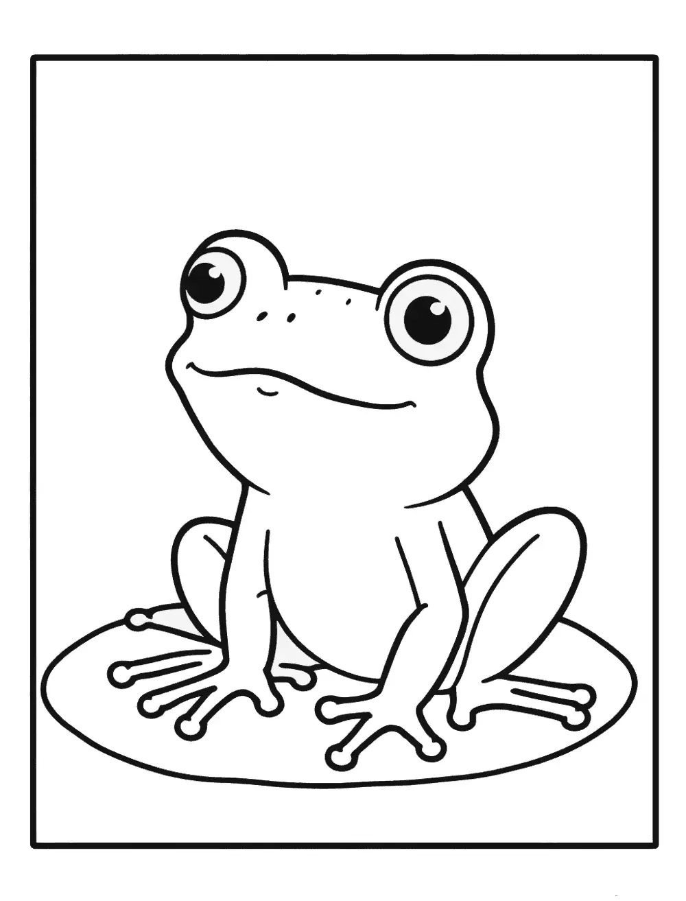 Frog coloring pages free printable sheets