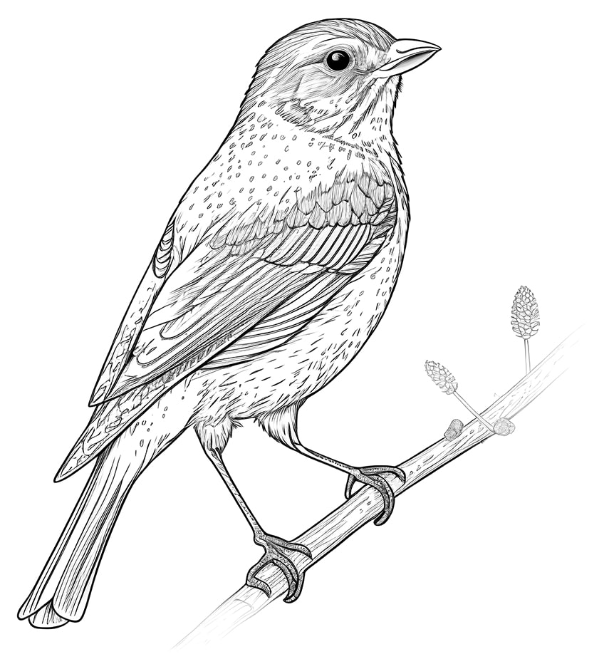 Bird coloring pages