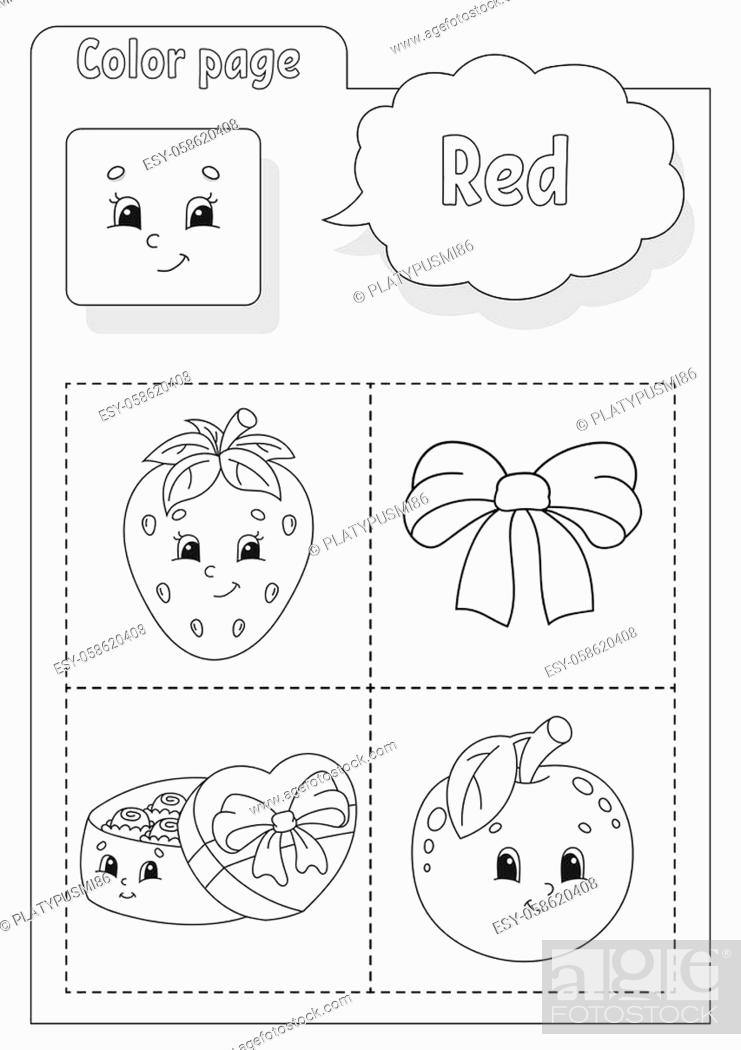 Coloring book learning colors color pictures flashcard for kids stock vector vector and low budget royalty free image pic esy