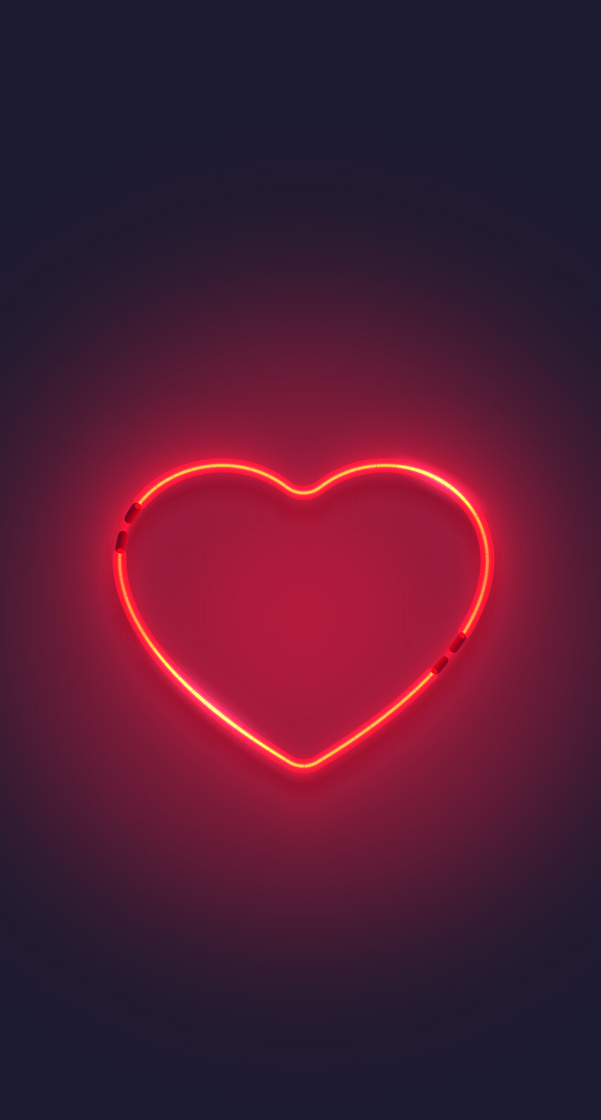 Aesthetic red heart neon wallpapers