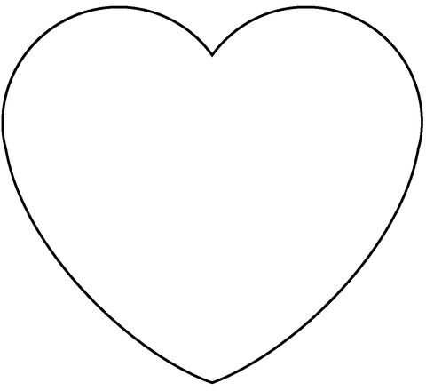 Red heart emoji coloring page free printable coloring pages