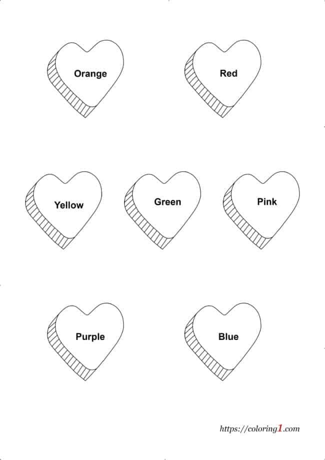 Heart coloring pages