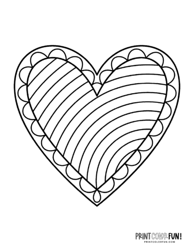 Printable heart coloring pages a huge collection of hearts for coloring crafting learning at