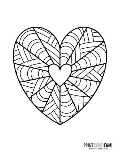 Printable heart coloring pages a huge collection of hearts for coloring crafting learning at