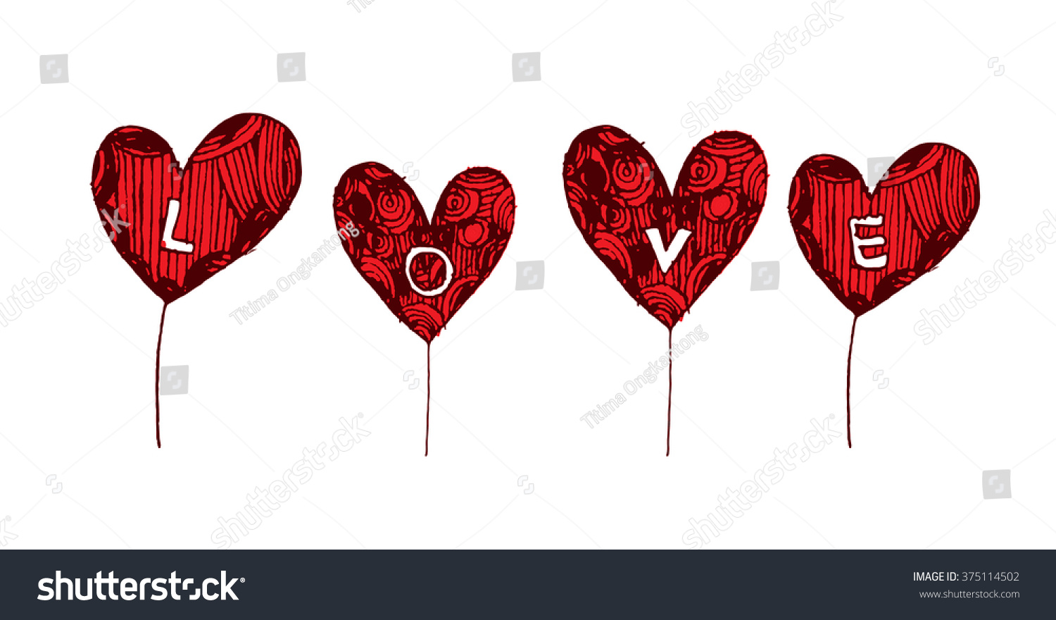 Coloring page heart st valentines day stock vector royalty free