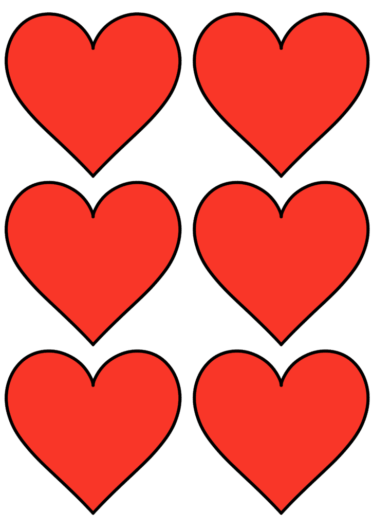 Free printable heart templates cut outs