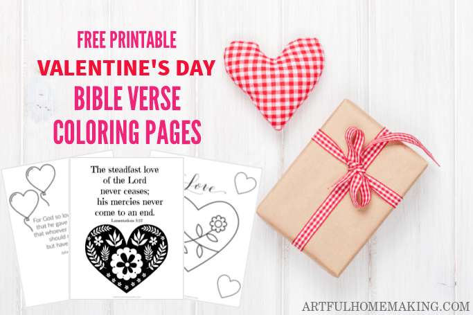 Valentines day coloring pages with bible verses