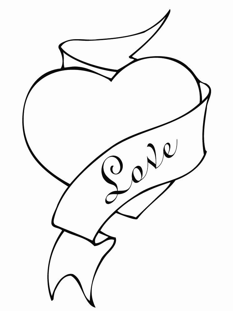 Free printable heart coloring pages for kids