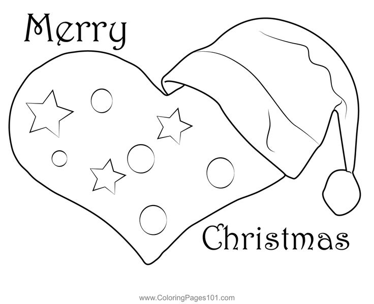 Red cap red heart coloring page heart coloring pages christmas gift coloring pages free christmas gifts