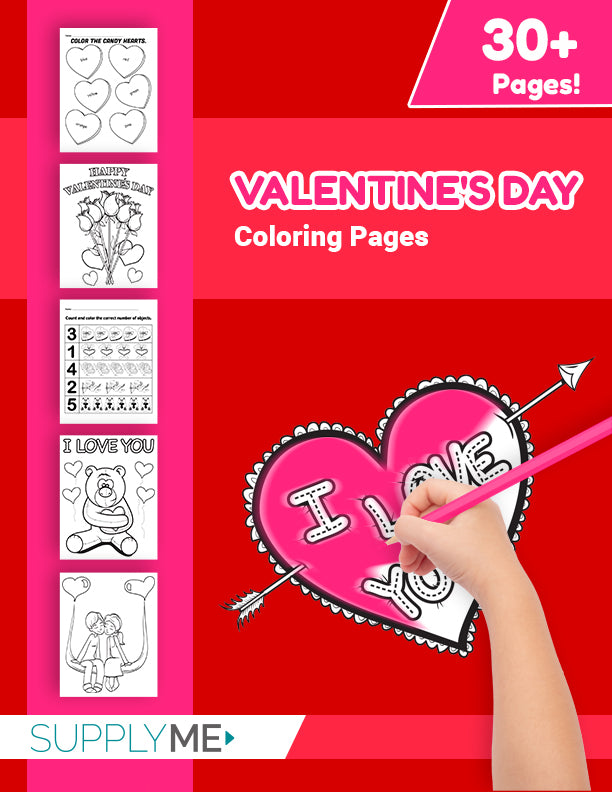 Valentines day coloring pages bundle