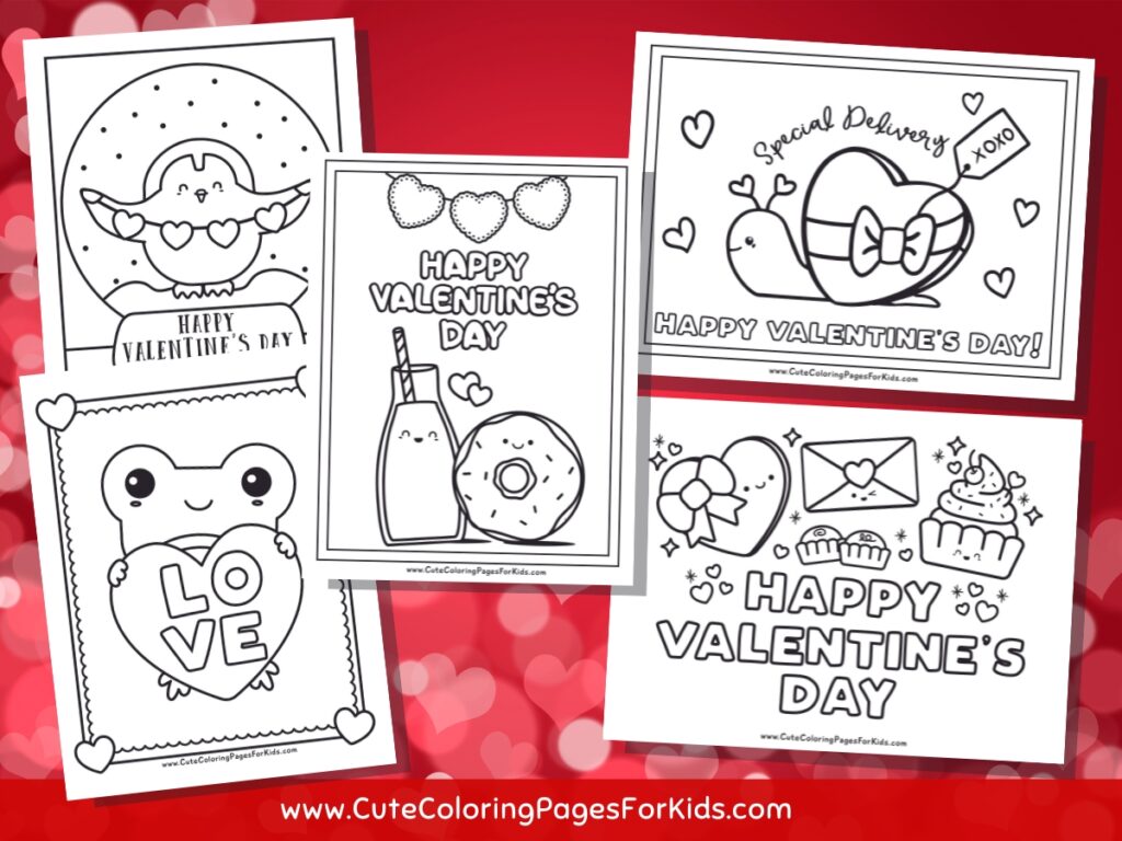 Valentines day coloring pages free printable pdfs