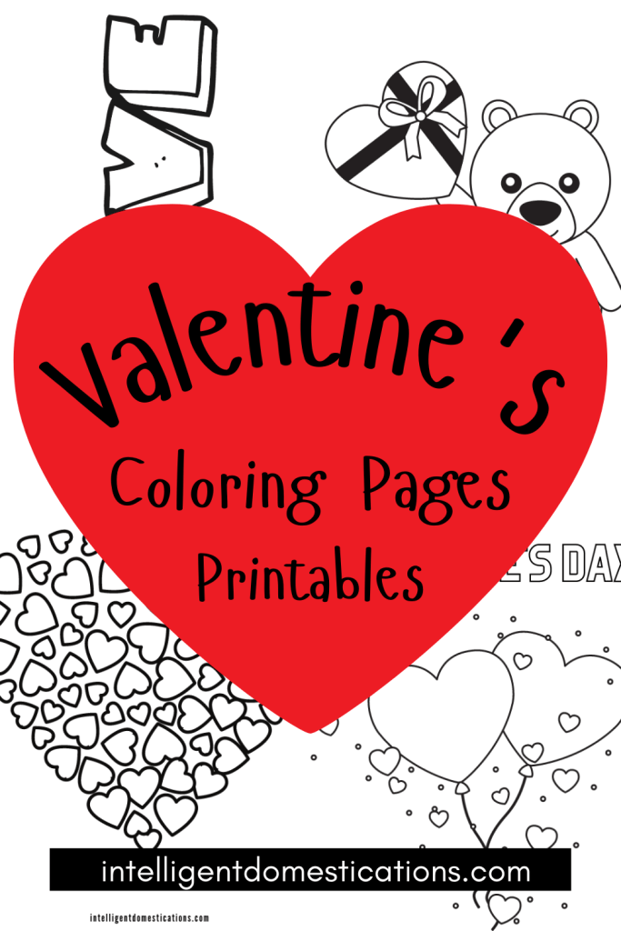 Valentines coloring pages free printable