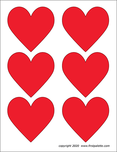 Hearts free printable templates coloring pages