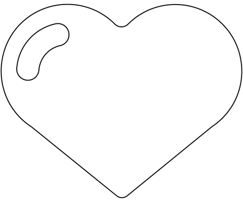 Red heart emoji coloring page free printable coloring pages