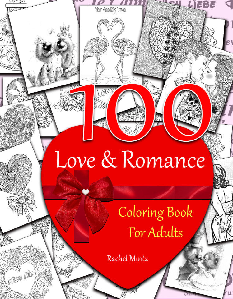 Romantic love pages coloring book for adults beautiful valentin â rachel mintz coloring books