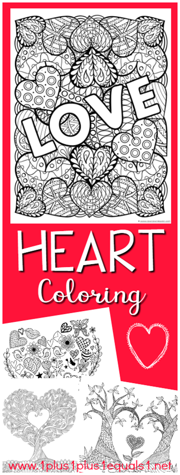 Valentines day coloring for kids and adults