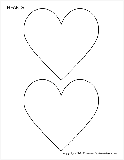 Hearts free printable templates coloring pages