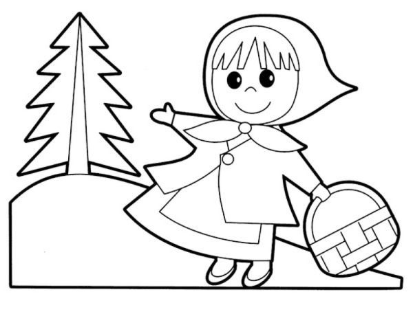 Tales of red riding hood coloring pages pdf