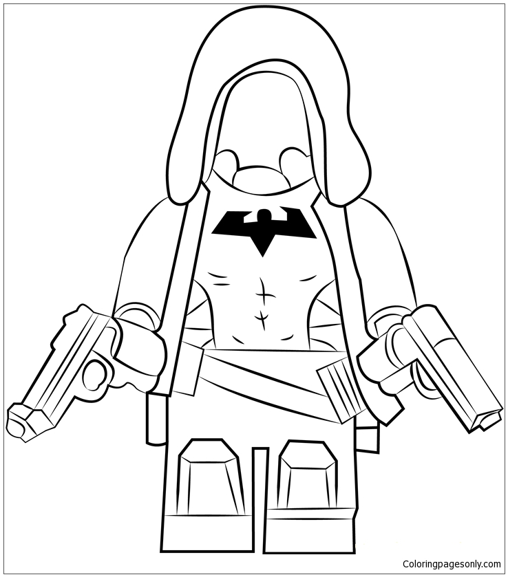 Lego red hood coloring page