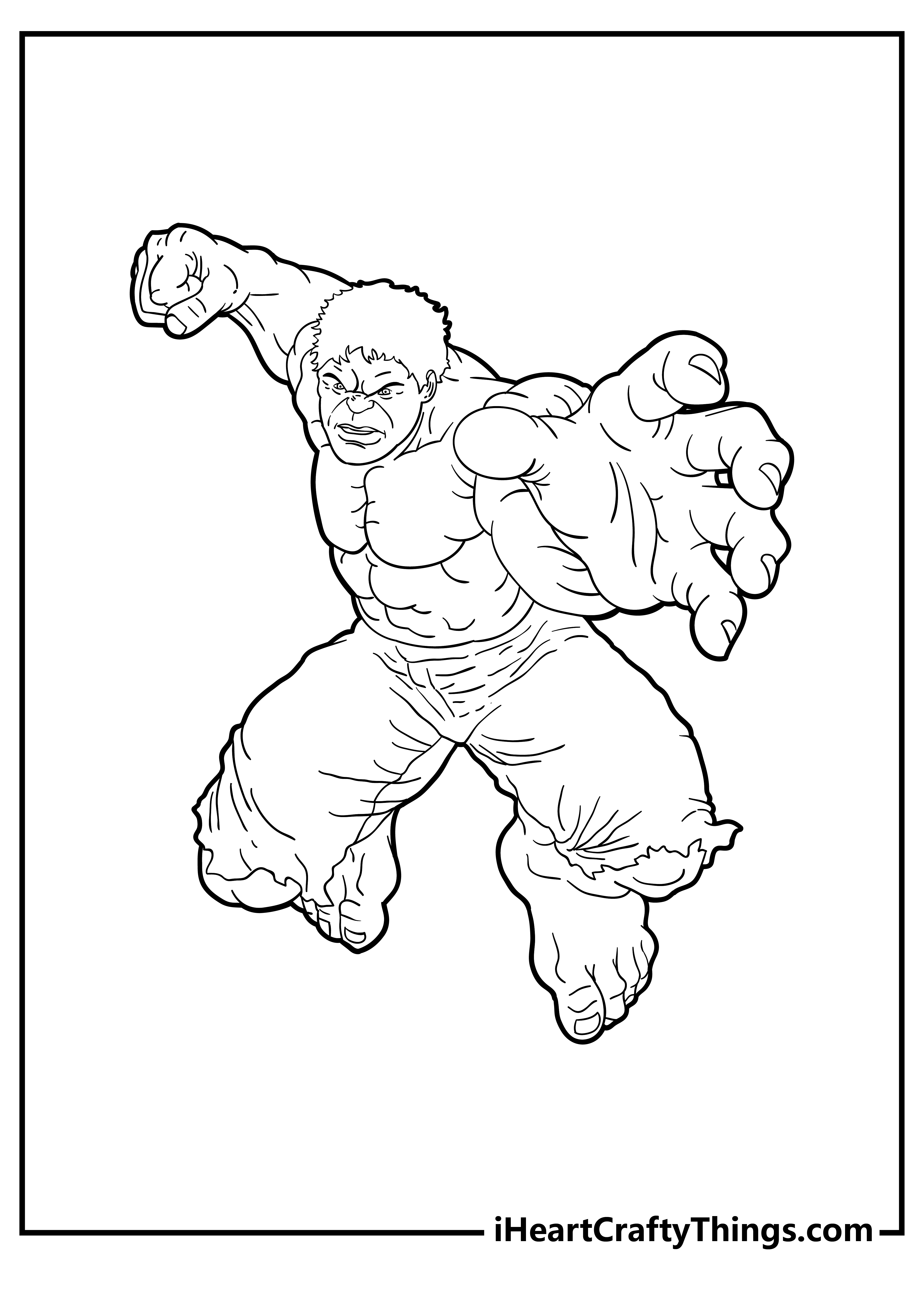 Hulk coloring pages free printables