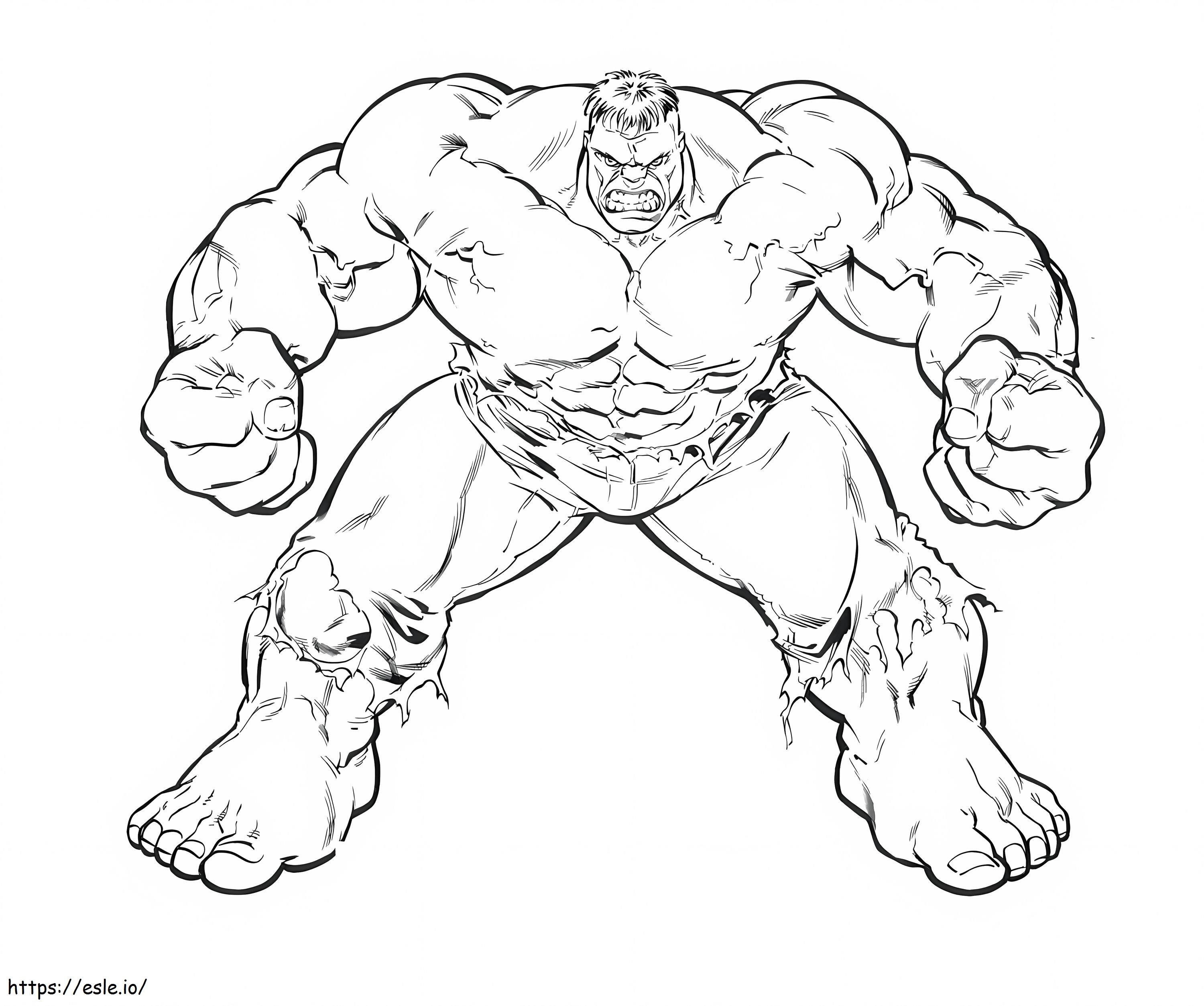 Red hulk coloring page