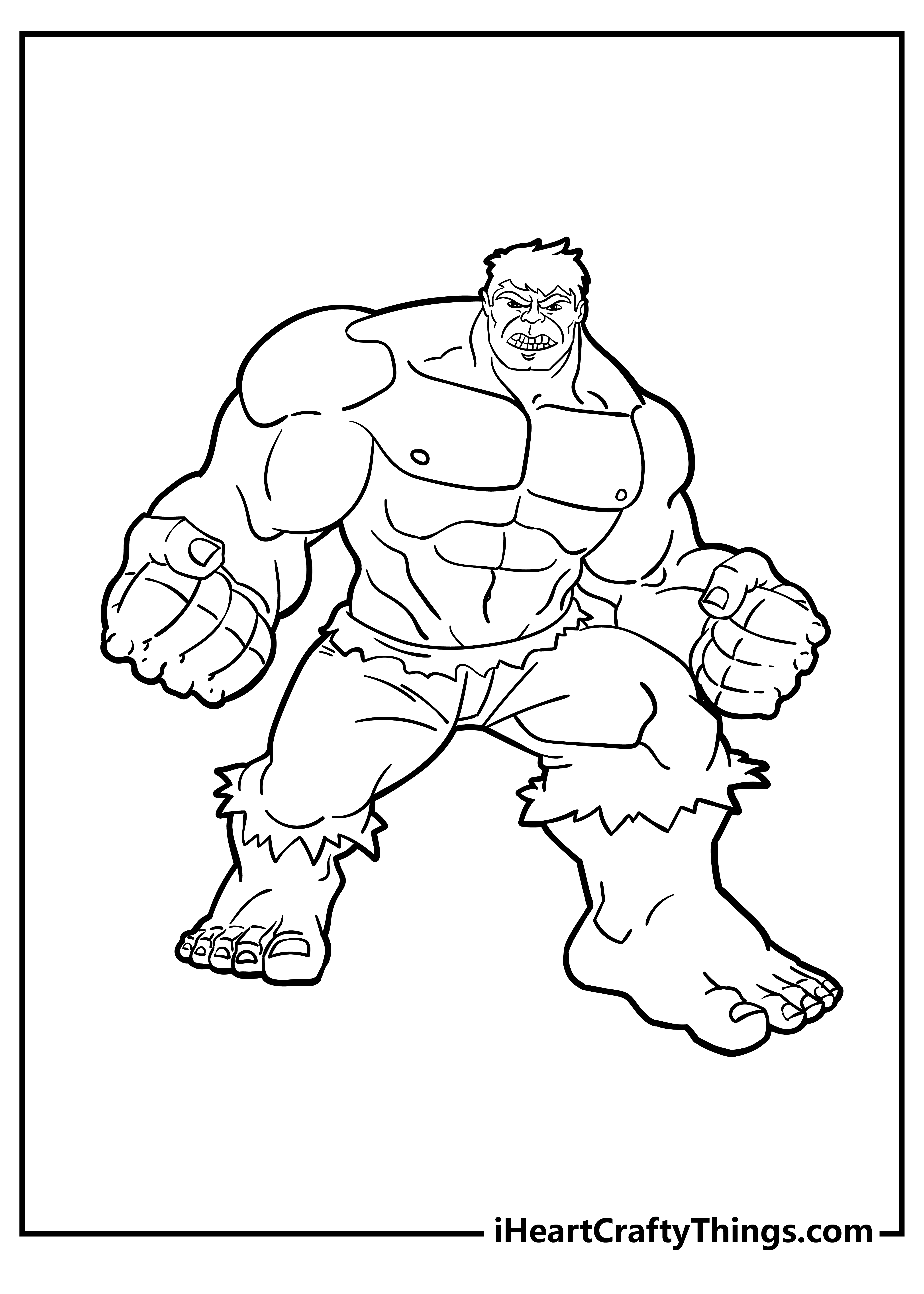 Hulk coloring pages free printables