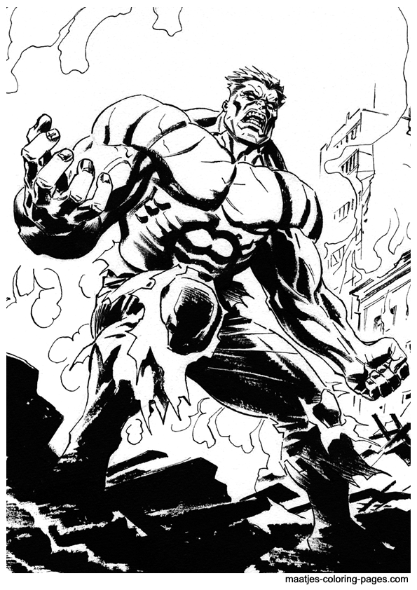 Hulk coloring page