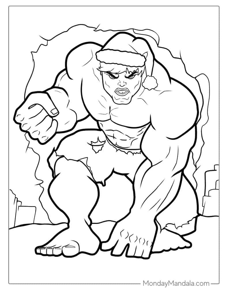 Hulk coloring pages free pdf printables